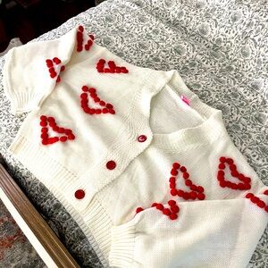 Pink Lily Valentine Heart Cardigan